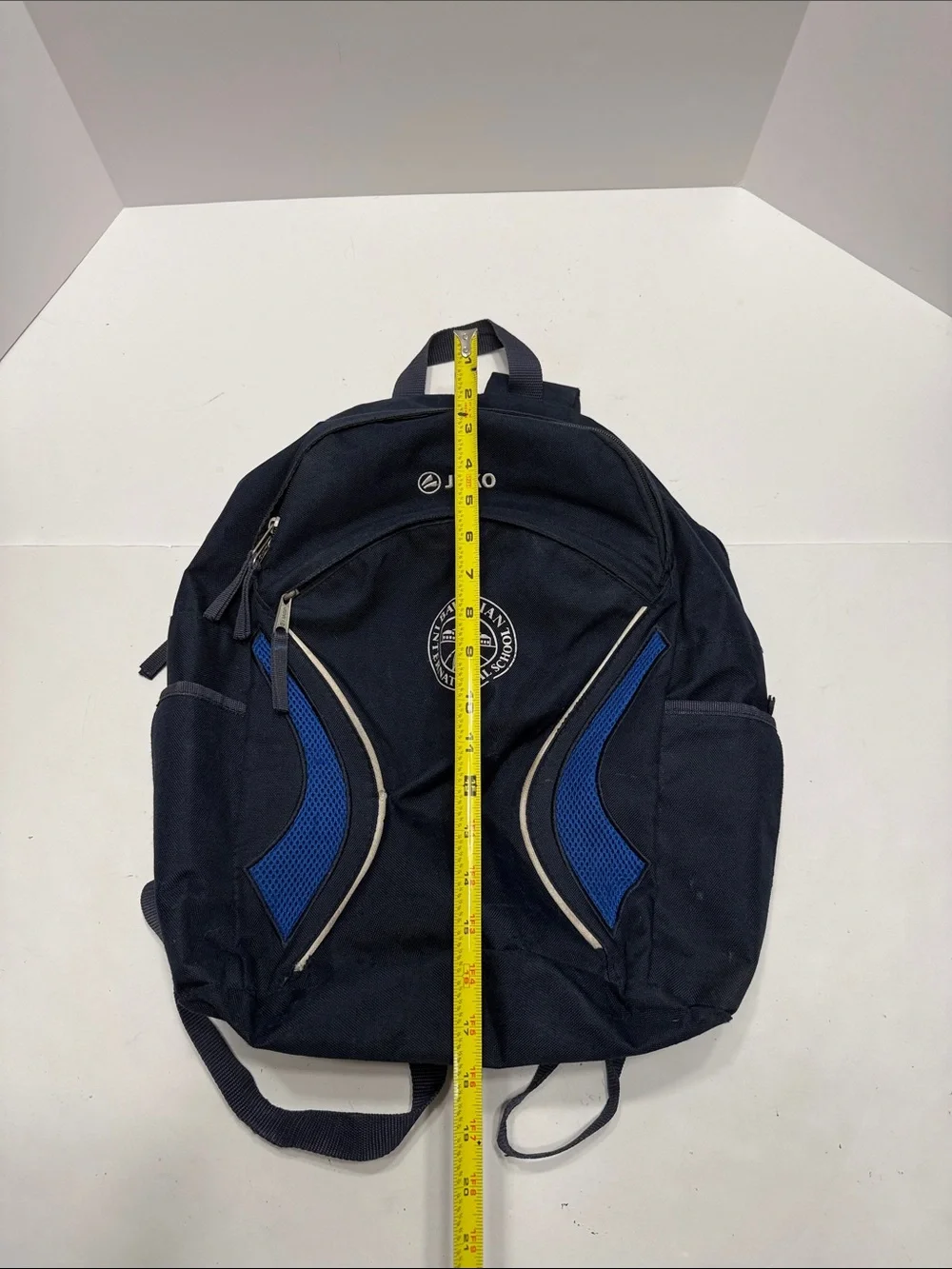 Jako Bavarian international  school Navy Blue Backpack with Blue Accents